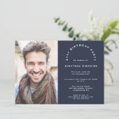 Moderne Foto Navy Male 21e verjaardag Kaart (Staand voorkant)