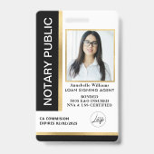 Moderne Foto Notaris Badge (Voorzijde)