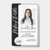 Moderne foto notaris publiek badge (Voorkant)