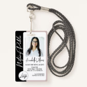 Moderne foto notaris publiek badge (Voorkant met draagriem)