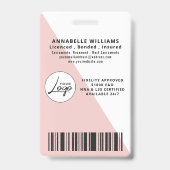 Moderne foto notarissigning agent Badge (Achterkant)