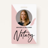 Moderne foto notarissigning agent Badge (Voorkant)