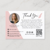 Moderne foto notaristekenaar bedankt  visitekaartje (Voorkant)