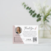 Moderne foto notaristekenaar bedankt visitekaartje (Staand voorkant)