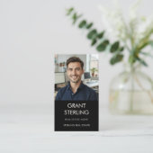 Moderne foto onroerend goed makelaar visitekaartje (Staand voorkant)