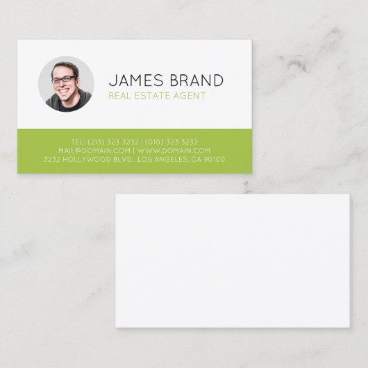 Moderne foto onroerend goed visitekaartje (Voorkant / Achterkant)