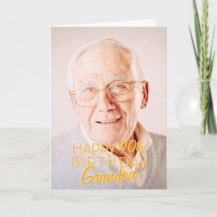 Moderne foto opa Happy Birthday Greeting Kaart