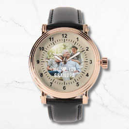 Moderne foto-opa-scriptkop horloge