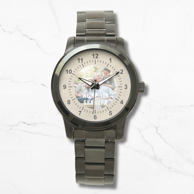 Moderne foto-opa-scriptkop horloge (Creator heeft geüpload)