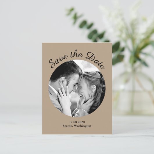 Moderne foto Opslaan datum - ingang Aankondigingskaart (Staand voorkant)