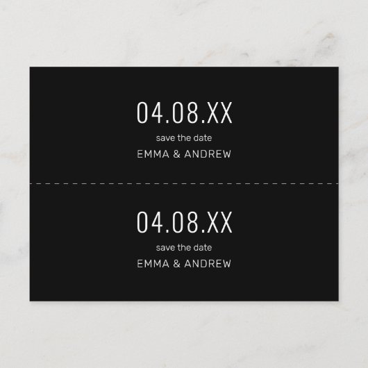 Moderne foto Opslaan van de datum Bladwijzer uitno Uitnodiging Briefkaart (Achterkant)