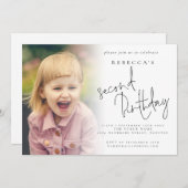 Moderne foto overlay 2e verjaardag partij kaart (Voorkant / Achterkant)