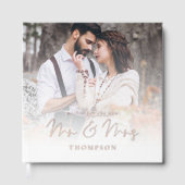 Moderne foto overlay bruiloft gastenboek (Voorkant)