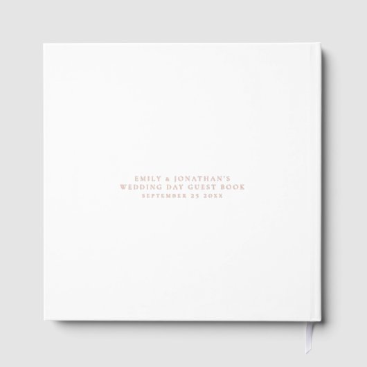 Moderne foto overlay bruiloft gastenboek (Achterkant)