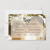 Moderne foto overlay bruiloft RSVP kaart (Voorkant)
