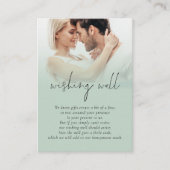 Moderne foto overlay bruiloft salie die goed wenst informatiekaartje (Voorkant)