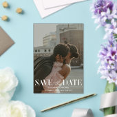 Moderne foto overlay bruiloft Save the Date Clear Acryl Uitnodigingen (Insitu (Huwelijk))