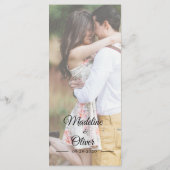 Moderne foto Overlay Elegant Wedding Menu (Achterkant)