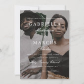 Moderne foto-overlay en eenvoudige Typografie-brui Kaart (Voorkant)