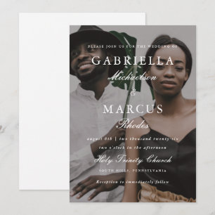 Moderne foto-overlay en eenvoudige Typografie-brui Kaart