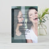 Moderne foto overlay handfasting kaart (Staand voorkant)