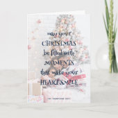 Moderne foto overlay hartverwarmende kerst citaat kaart (Voorkant)