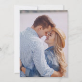 Moderne foto-overlay-huwelijk kaart (Achterkant)