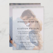 Moderne foto-overlay-huwelijk kaart (Voorkant / Achterkant)