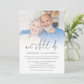 Moderne foto-overlay Jubileum Vow Renewal Kaart (Staand voorkant)