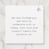 Moderne foto overlay liefde Bedankt script bruilof Bedankjes Labels (Achterkant)