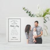 Moderne Foto Overlay Moederdag Kaart voor Vrouw (Staand voorkant)