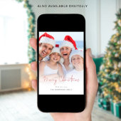 Moderne foto overlay NZ Vrolijk kerstfeest Feestdagenkaart