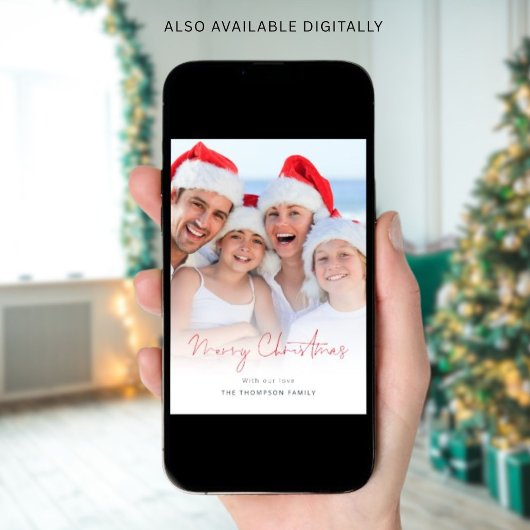 Moderne foto overlay NZ Vrolijk kerstfeest Feestdagenkaart