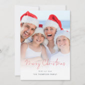 Moderne foto overlay NZ Vrolijk kerstfeest Feestdagenkaart (Voorkant)