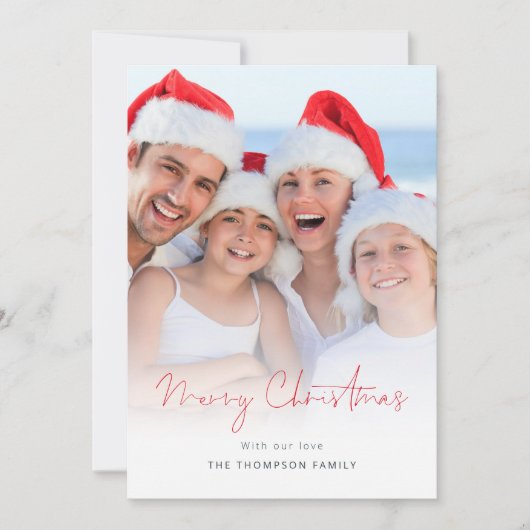 Moderne foto overlay NZ Vrolijk kerstfeest Feestdagenkaart (Voorkant)