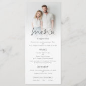 Moderne foto overlay script bruiloft menu (Voorkant)