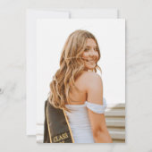 Moderne foto overlay script graduatie party kaart (Achterkant)