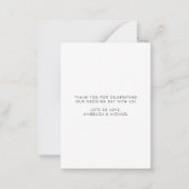 Moderne foto-overlay scriptweddenschap Bedankt Notitiekaartje (Achterkant)