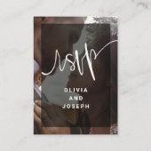 Moderne foto-overlay | Trouwen RSVP met QR-code Informatiekaartje (Achterkant)