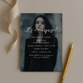 Moderne foto overlay Verjaardag Surprise Party Kaart