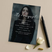 Moderne foto overlay Verjaardag Surprise Party Kaart