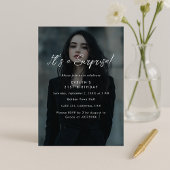 Moderne foto overlay Verjaardag Surprise Party Kaart