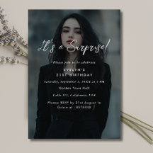 Moderne foto overlay Verjaardag Surprise Party