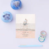 Moderne foto-overlay VERLOVING Feest Aankondiging Flyer (Enkel)