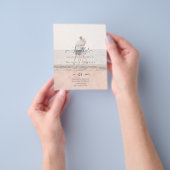 Moderne foto-overlay VERLOVING Verjaardagsaankondi Flyer (Hand)