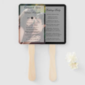 Moderne foto-overlay weddenschap handwaaier (Voorkant en achterkant)
