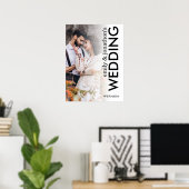Moderne foto-overlay welkomstnamen bruiloftposter poster (Thuiskantoor)