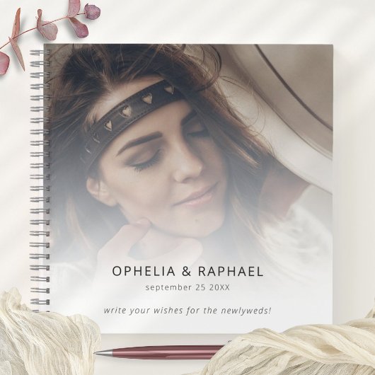 Moderne foto overlay wenst nieuwe meneer mevrouw g notitieboek