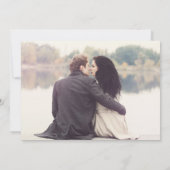 Moderne foto overlay zwart goud bruiloft save the date (Achterkant)