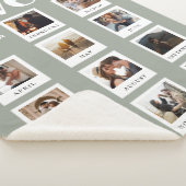 Moderne foto paar liefde Valentijnsdag Sage Green Sherpa Deken (3/4)